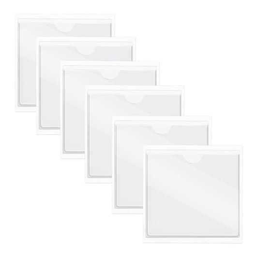 Bewudy 6 Pcs Parking Permit Holder for Car Windscreen, Self Adhesive Car Permit Holders Tax Disc Holder for Car Windscreen, Clear Permit Holder for Car Van Caravan Windscreen(6 Pcs)