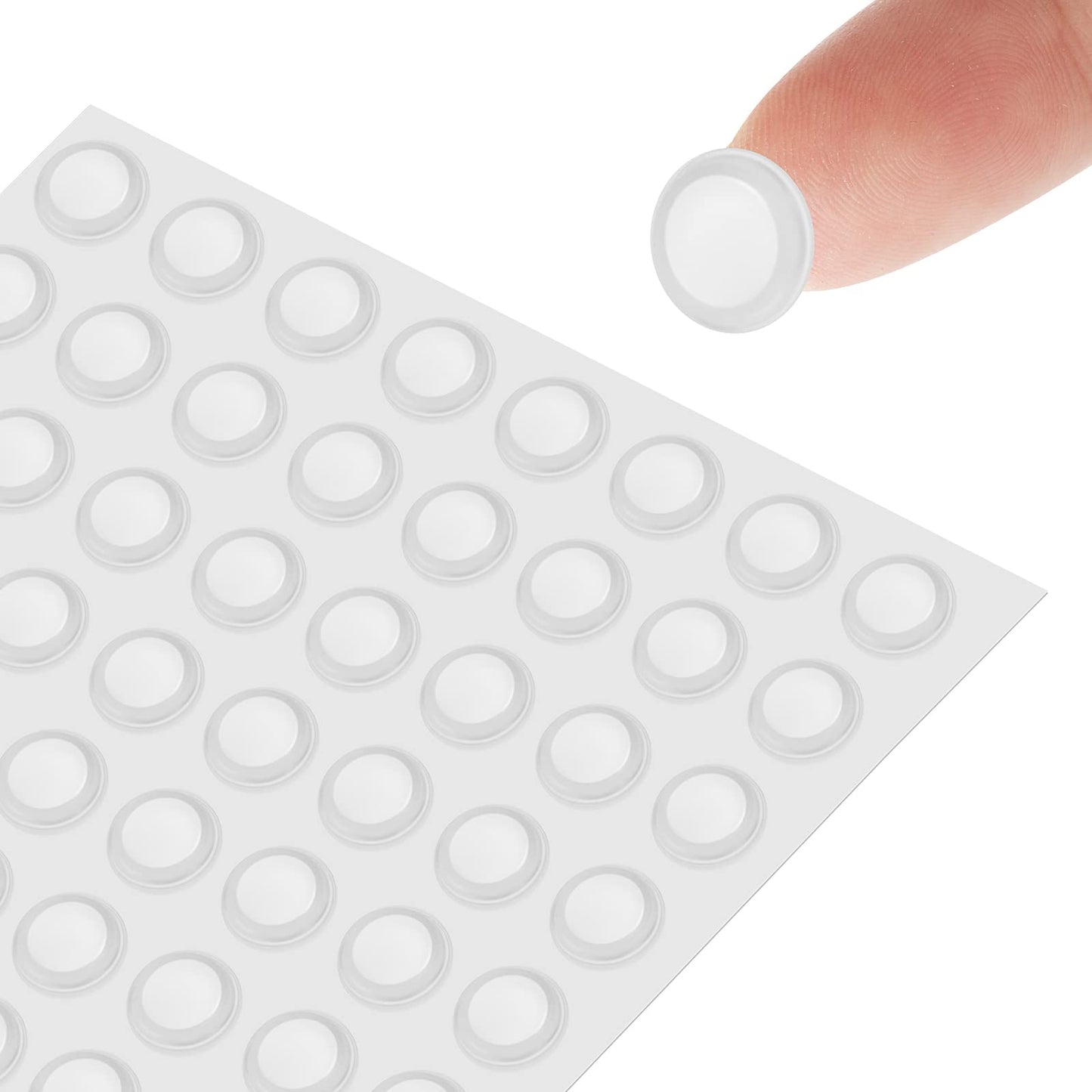 Cobee Clear Cabinet Door Bumpers, 192 Pcs Self-Adhesive Rubber Bumpers Pads Cabinet Stoppers Glass Tops Noise Cabinet Doors Furniture Bumpers for Drawer Bumpers(12.7x3.5mm, Cylindrical)