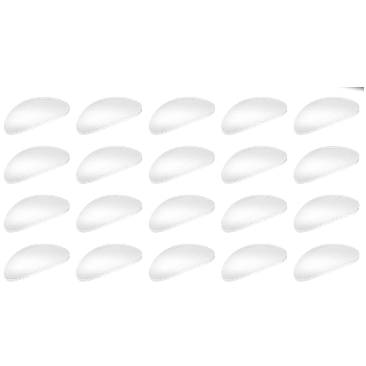 TIESOME Eyeglass Nose Pads, 10 Pairs Silicone Glasses Nose Pads Soft Eyeglass Nose Pads Anti-slip Adhesive Nose Pads for Eyeglasses Sunglasses Reading Glasses (Clear)