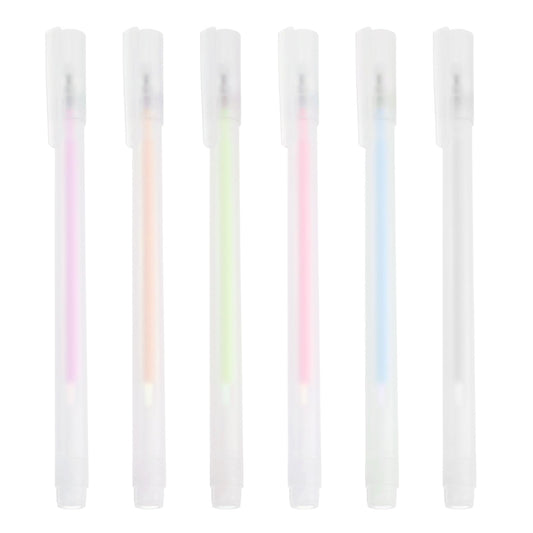 Amabro 6 Pcs Ballpoint Glue Pen, Quick Dry Glue Pens Cute Macaron Glue Pen Gel Pens Glue Sticks for Handmade Crafting Scrapbooking Card Making School Supplies