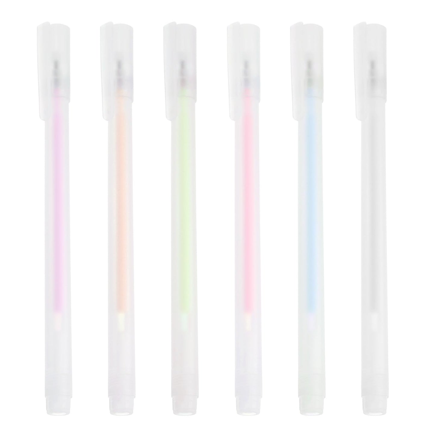 Amabro 6 Pcs Ballpoint Glue Pen, Quick Dry Glue Pens Cute Macaron Glue Pen Gel Pens Glue Sticks for Handmade Crafting Scrapbooking Card Making School Supplies