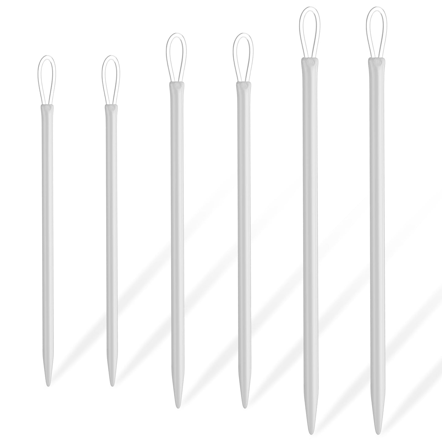 Molain 6Pcs Nylon Wire Rope Threader Needle Big Eye Knitting Needle Weave Yarn Needle for Sewing and Fabric Art Craft Accessory Yarn Needle Large Eye, Yarn Needles Sewing Knitting Needles for Crochet