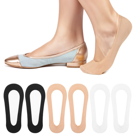 LXUEJIE 6 Pairs No Show Socks Women, Nylon Non Slip Low Cut Invisible Liner Footies Thin Silk Socks, No See Invisible Sock for Women Men