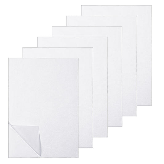 HJZHII 6PCS Sticky Water Soluble Embroidery Stabilizer, A4 (8.3" x 11.7") Dissolvable Printable Paper Wash Away Stabilizer for Print Draw Patterns Medium Weight Hand Machine Embroidery