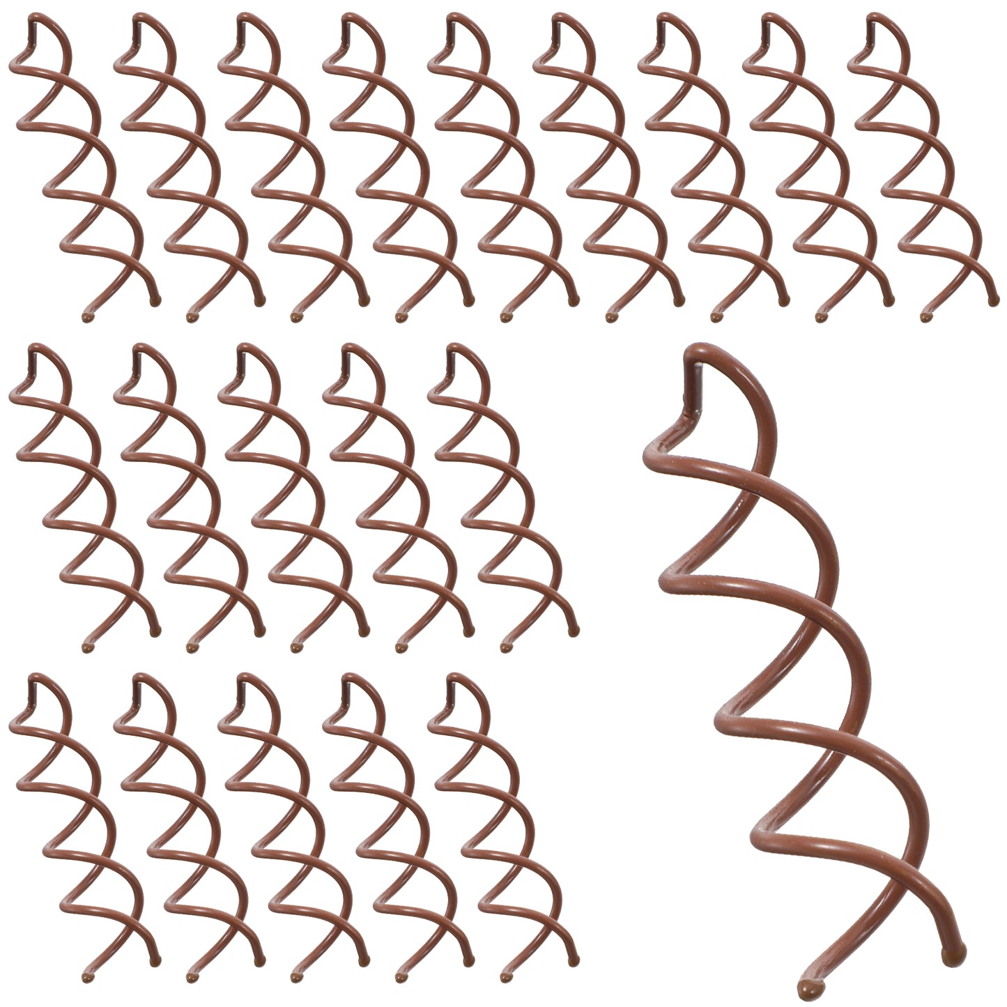 20PCS Spiral Hair Pins, Spin Pins Spiral Bobby Pins Non-Scratch Round Clip Bun Twist Stylish Bun Bobby Pin, Spin Pin for Hair Twist Screw Hairpin for Girls Women Hairs Style DIY(Brown)