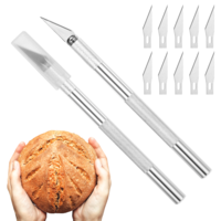 LXUEJIE 2 Pcs Premium Bread Lame, Sourdough Scoring Knife Kit with 10 Blades Dough Scorer Knife Stainless Steel Bread Lame Scoring Tool Kit for Breads Baking Artisan Sourdough Baking