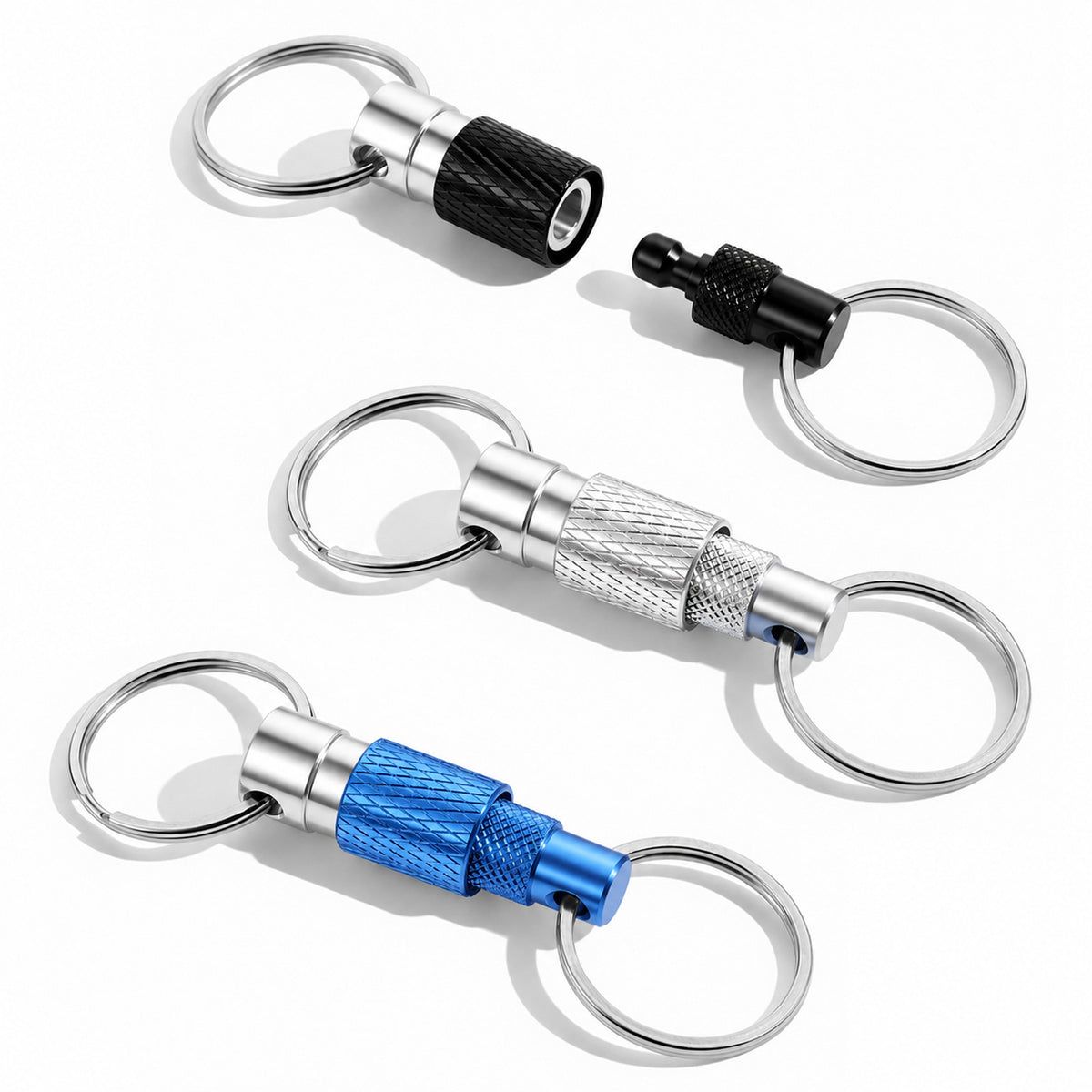 Andibro 3 Pack Quick Release Keychain for Men, Detachable Key Ring