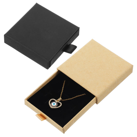 JIYIN 4 Pack Small Gift Boxes 2.75Inch Jewelry Gift Boxes, Cardboard Jewelry Boxes Drawer Type Jewelry Organizer Box Jewelry Gift Boxes For Necklace Bracelets Ring Earring Display Box