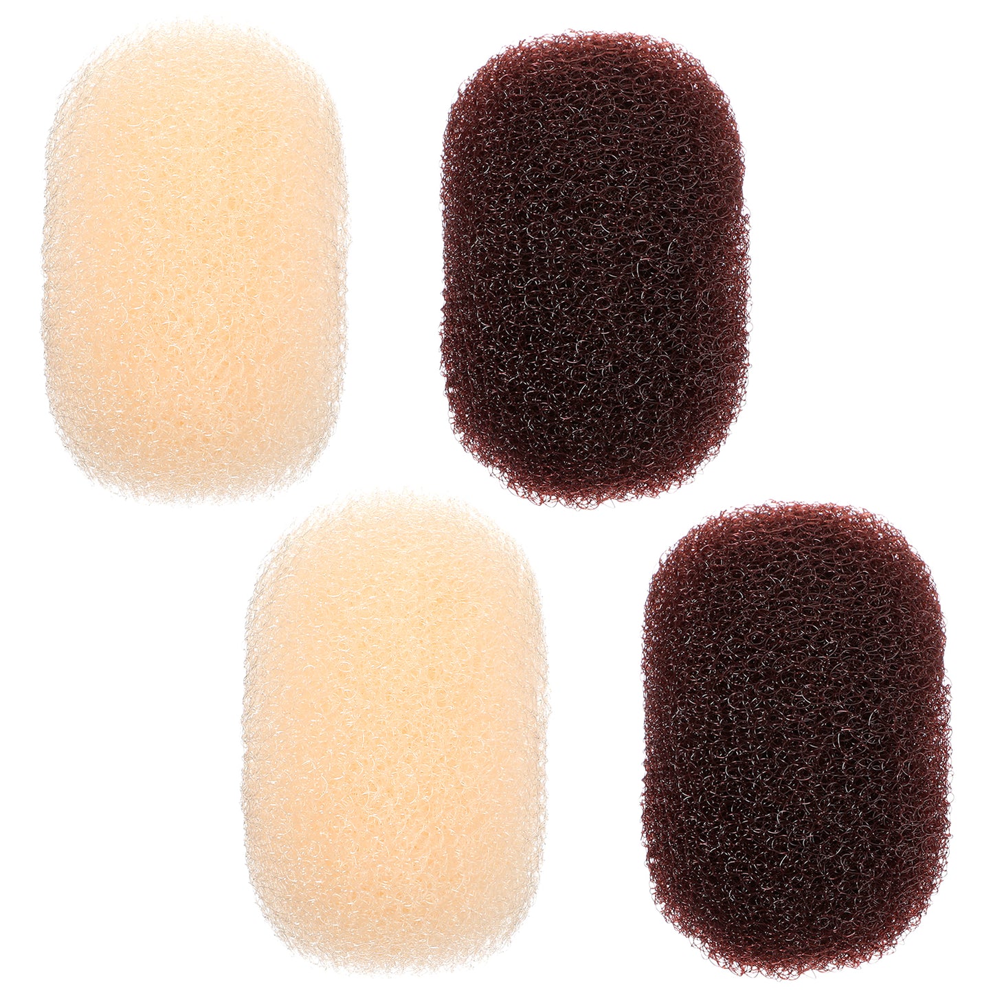 JIEYAO 4Pcs Bump It Up Volume Inserts Hair Combs, Fluffy Hair Maker Beehive Hair Style Tool Base Styling Clip Accessories for Women(Skin+Coffee)