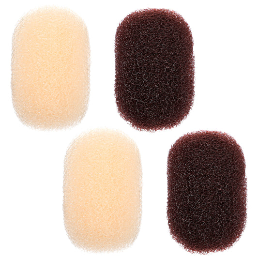 JIEYAO 4Pcs Bump It Up Volume Inserts Hair Combs, Fluffy Hair Maker Beehive Hair Style Tool Base Styling Clip Accessories for Women(Skin+Coffee)