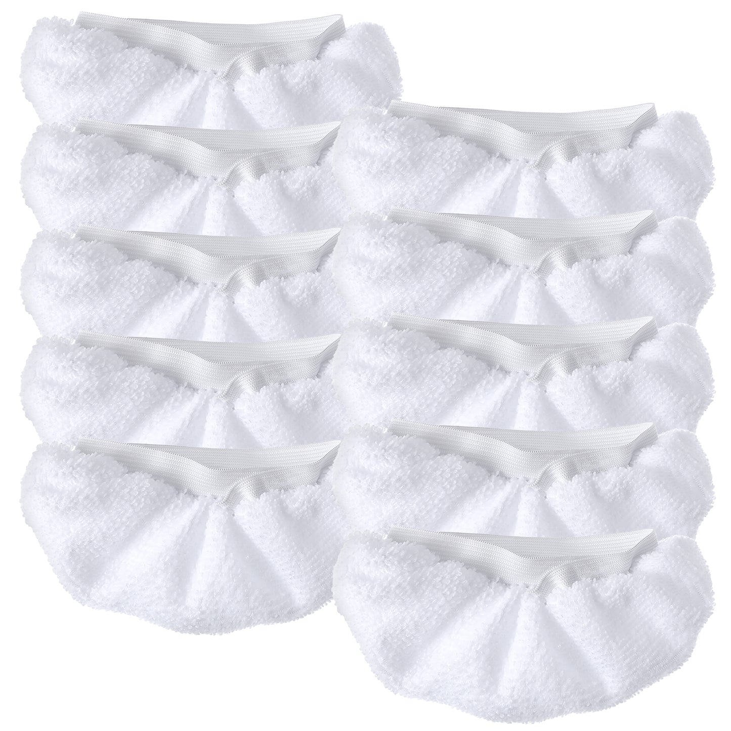 GEEHUA 10 Pcs Universal Steam Mop Pads, Washable Steam Cleaner Attachments Reusable Cleaner Cover Accessories Microfiber Cloths for Most Handheld Neat Steamed Cleaners