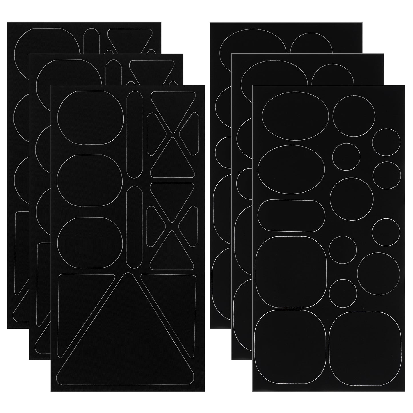 JIYIN 6 Sheets/186Pcs Down Jacket Repair Patch, Black Self Adhesive Nylon Repair Patch Waterproof Fabric Clothing Repair Tape for Puffer Jacket Coats Tents Sleeping Bags Ski Pants Holes Fixing(186Pcs)