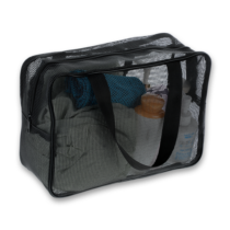 Molain Mesh Shower Caddy Mash Shower Bag Portable Mesh Toiletry Tote Gym Bag Organizer Tote for Gym College Dorm Room(Black)