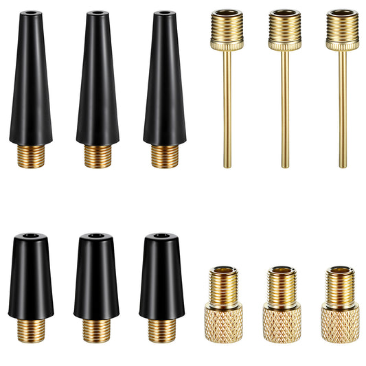 TIESOME 12 Pcs Ball Pump Needles Replacement Kit, Ball Needles for Air Pump Accessories Nozzle Inflator Needle Adapter for Football Basketball Volleyball Swim Ring Balloon Bike
