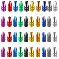 JIYIN 40PCS Presta Valve Caps, 10 Colors Bicycle Tire Valve Covers, Stainless Steel Presta Valves Cap Dust Protectors French Style Bicycle Valves Cap for MTB, Road, Hybrid Bike