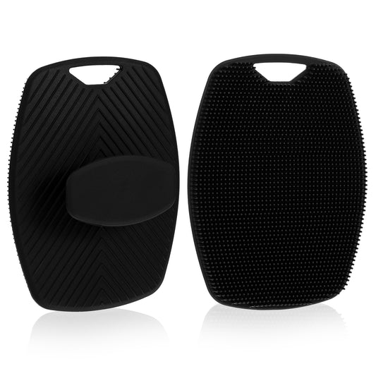 AOZUO Pack of 2 Silicone Body Scrubber, Shower Brush, Body Brush, Facial Cleansing Brush, Bath Brush, Silicone Body Scrubber for Nourishing Cleaning and Exfoliating Your Skin