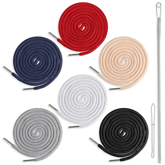 HJZHII 12Pcs Drawstring Replacement Cords, Sweatshirt Drawstring Replacement Cord Hoodie String Replacements with Drawstrings Threader Tools Hoodie Strings for Pants Shorts 48in