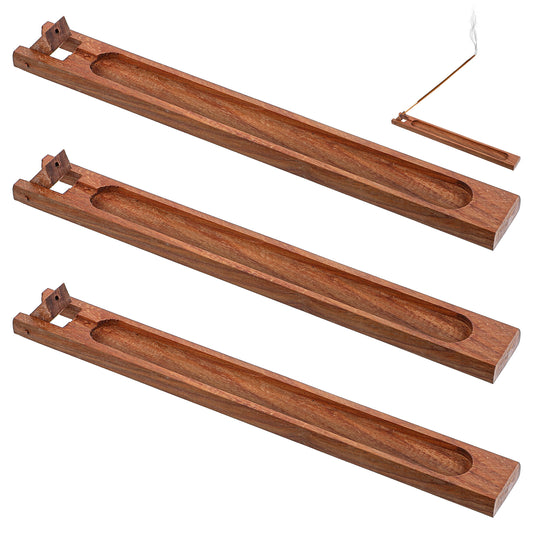 Giantree Wood Incense Holder for Sticks with Adjustable Angle, Incense Stick Holder with Ash Catcher, 9.45 Inch Length Incense Stick Burner for Yoga Meditation Spa Relaxation Gift
