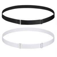 Cobee 2 Pcs Adjustable Elastic Belts for Women, Women's Thigh Garter Belt Shirt Tuck Band Gothic Leg Harness Belt Elastic Crop Tuck Band Stockings Garter with Buckle for Thigh Sock Shirt Sweater