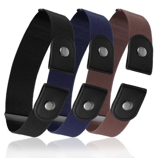 JJUNW 3 PCS No Buckle Stretch Belts for Toddler, 3 Colors No Buckle Belt for kids Adjustable Kids Elastic Belt for Boy Girl Causal Pants Jeans