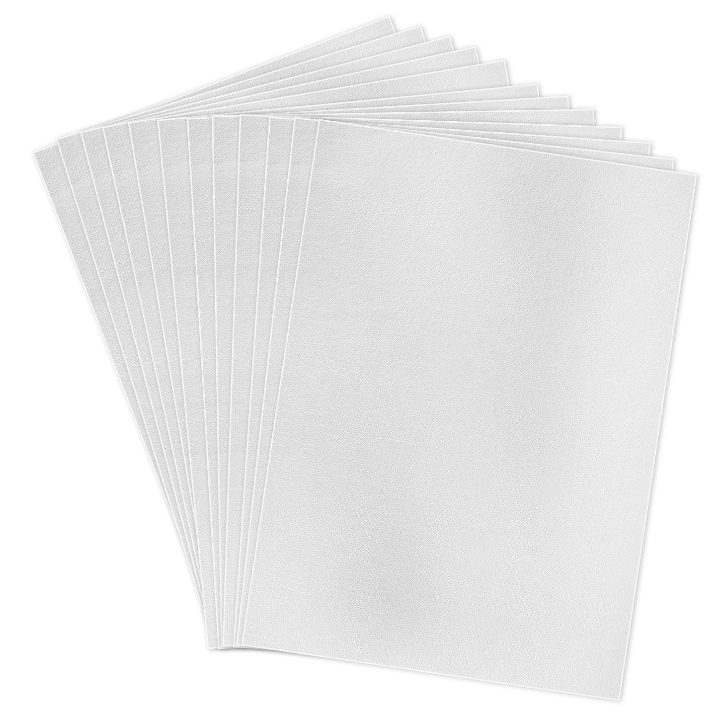 HJZHII Water Soluble Stabilizer for Embroidery Fleece Self-Adhesive Embroidery Stabilizers A5 Wash Away Embroidery Topping Film for Machine Embroidery and Hand Sewing, Transparent, 8.2" x 5.9" (12)