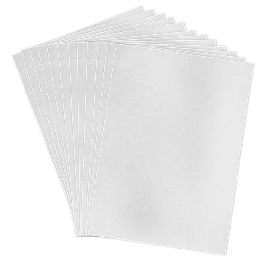HJZHII Water Soluble Stabilizer for Embroidery Fleece Self-Adhesive Embroidery Stabilizers A5 Wash Away Embroidery Topping Film for Machine Embroidery and Hand Sewing, Transparent, 8.2" x 5.9" (12)
