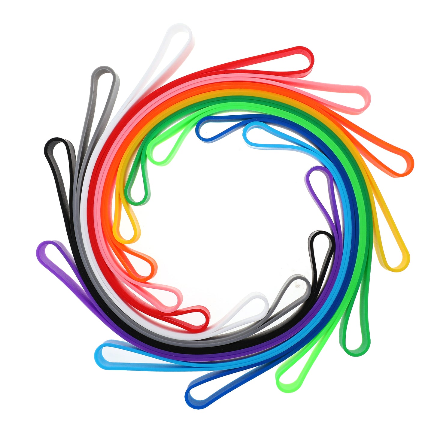 Molain 12 PCS Large Silicone Rubber Bands 8 Inch Elastic Rubber Wrapping Bands Multicolor Extra Large Rubber Bands High Resilience for Notebook Office Outdoor Gear Gifts Packing Christmas