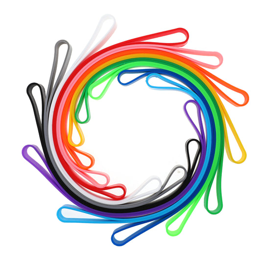 Molain 12 PCS Large Silicone Rubber Bands 8 Inch Elastic Rubber Wrapping Bands Multicolor Extra Large Rubber Bands High Resilience for Notebook Office Outdoor Gear Gifts Packing Christmas