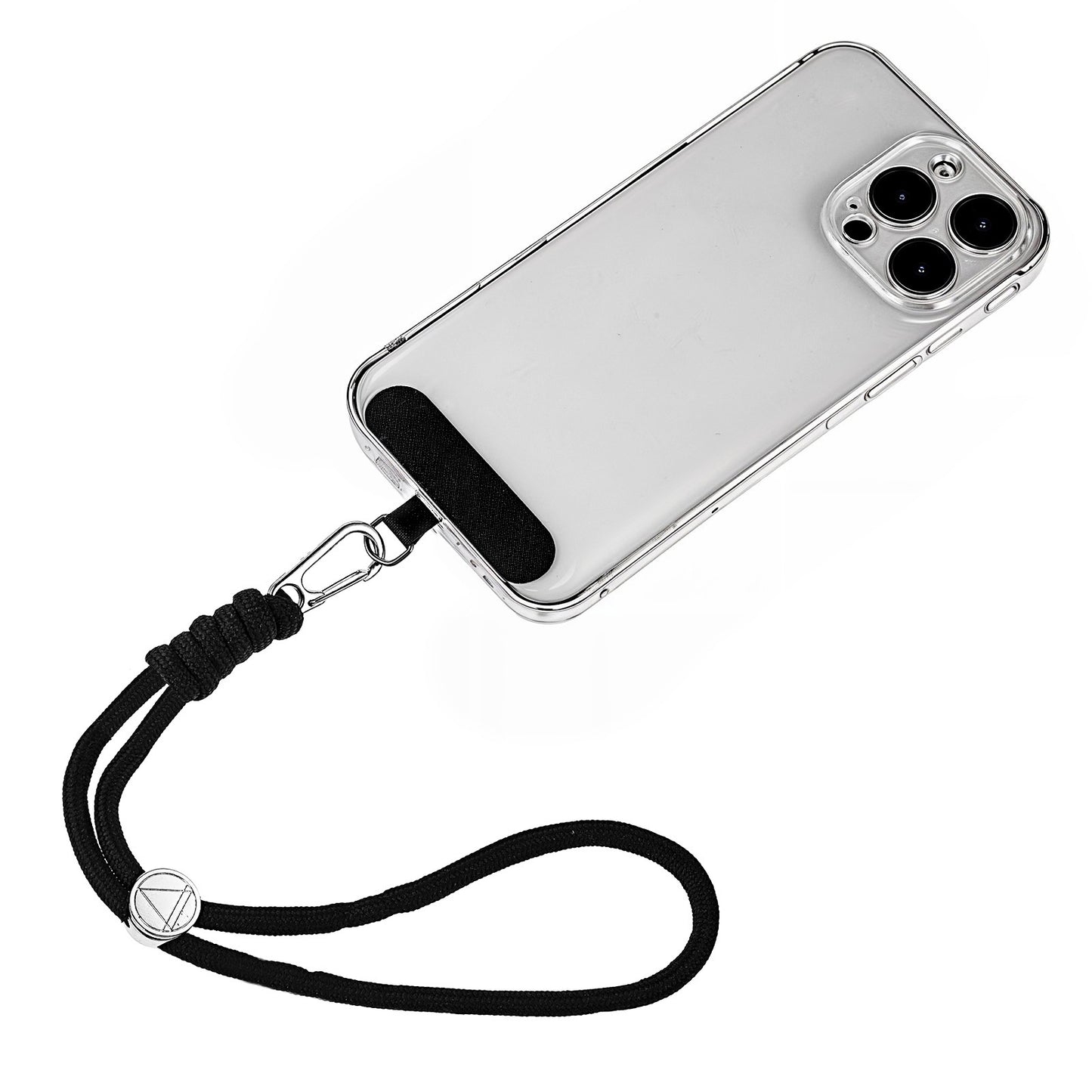XLIUAX Adjustable Wrist Strap Lanyard for Phone, Black Anti-Theft Cell Phone Strap with Tether Pad Patch for Car Keys Cameras Keychains