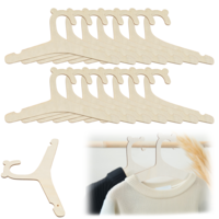 cobee 15 Pcs Wooden Baby Clothes Hangers, Baby Pant Hanger Ganchos 9 Inch Cute Bear Ears Child Hanger, Newborn Pant Hangers For Kids Coats, Pants And Jackets