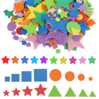 IANFAN 260Pcs Foam Alphabet Letters, Self-Adhesive Foam Letters for Crafts, A-Z Colorful Stickers for DIY, Scrapbooking, Kids School Projects & Party Decorations(3)