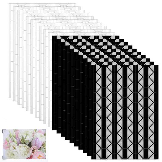 Bewudy 2040 Pcs Photo Corner Self Adhesive Photo Corner Stickers, Clear Photo Mounting Corners for Scrapbooking Photo Album Journal Diary(Transparent and Black)