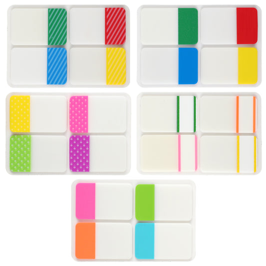 Giantree 400Pcs Tabs Sticky Index Tabs, Transparent Sticky Notes, Colored Page Markers Self Adhesive, Writable and Repositionable File Tabs Flags for Reading Notes, Books and Classify Files(400 Pcs)