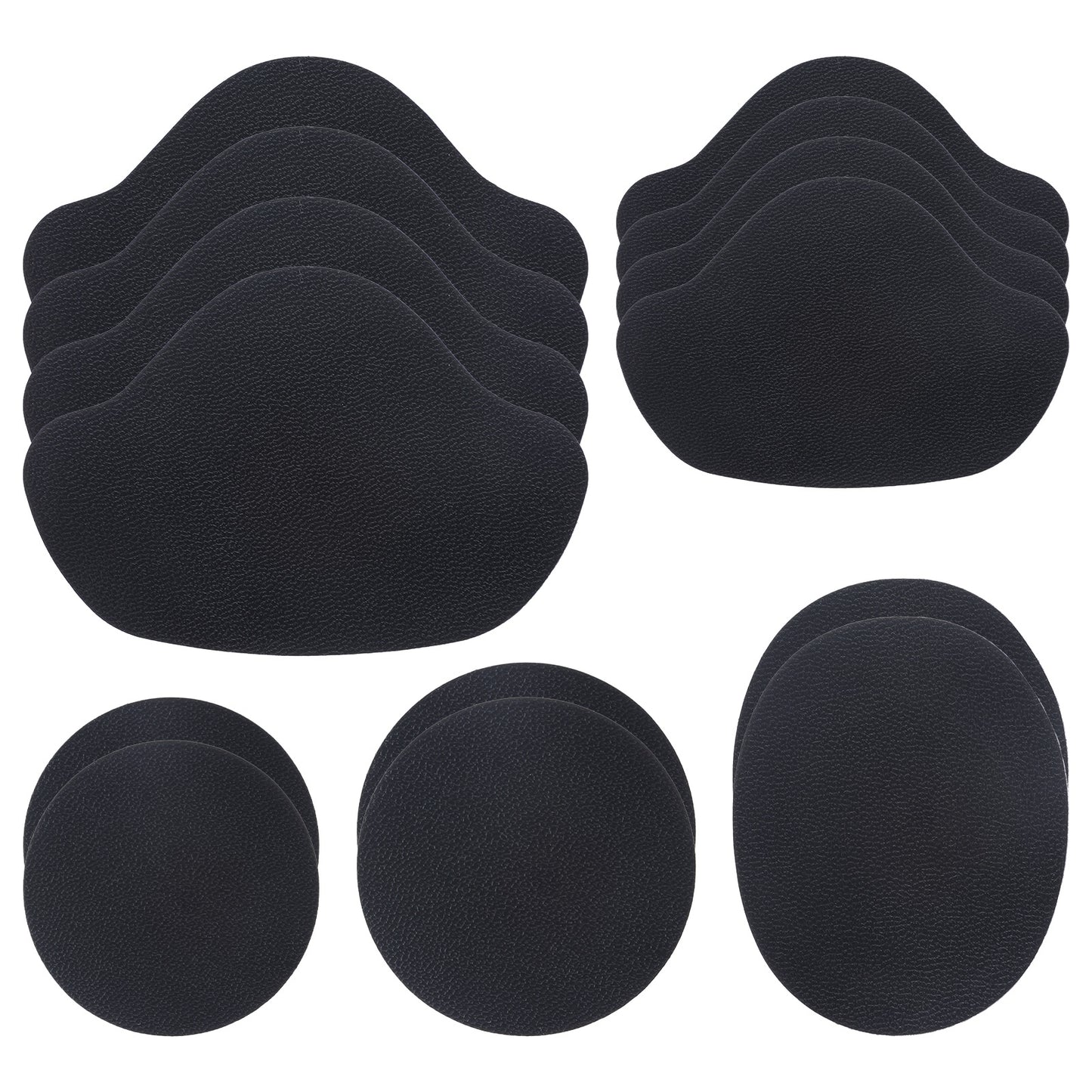 Giantree 14 Pcs Shoe Hole Repair Patch, Hole Patches, Self-Adhesive Sneaker Heel Repair Patch, Knee Patches Black Sneaker Hole Vamp Repair Sticker, Anti-abrasive Quick Repair Shoes Tool(Black)