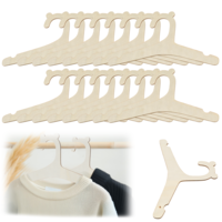 LIQWEI 15 Pcs Wooden Baby Clothes Hangers, 9 Inch Baby Pant Hanger Ganchos Para Ropa De Bebe, Newborn Child Hangers for Nursery Kids Coats, Pants And Jackets