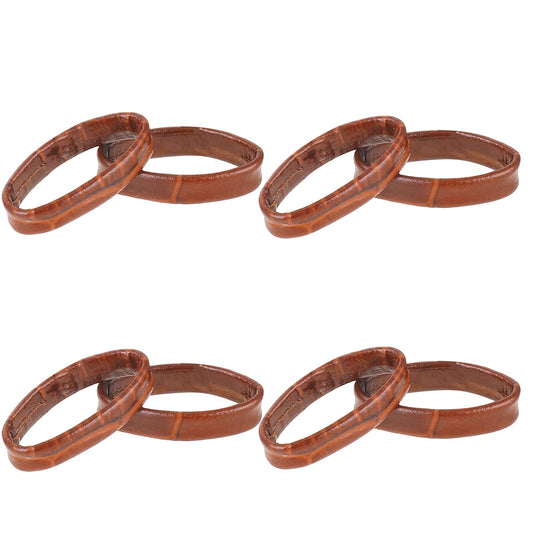Giantree 8 Pack Leather Watch Bands Keeper, Dark Brown Watch Band Holder Loop, Wristwatch Strap Fastener Rings Leather Watch Straps Replacement Loops Compatible with 22mm(22mm)
