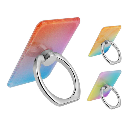 Giantree Colorful Gradient Phone Holder, 3Pcs 360° Rotation Finger Ring Kickstand Adjustable Phone Ring Holder for Smartphones, Tablets, Pads (Square)