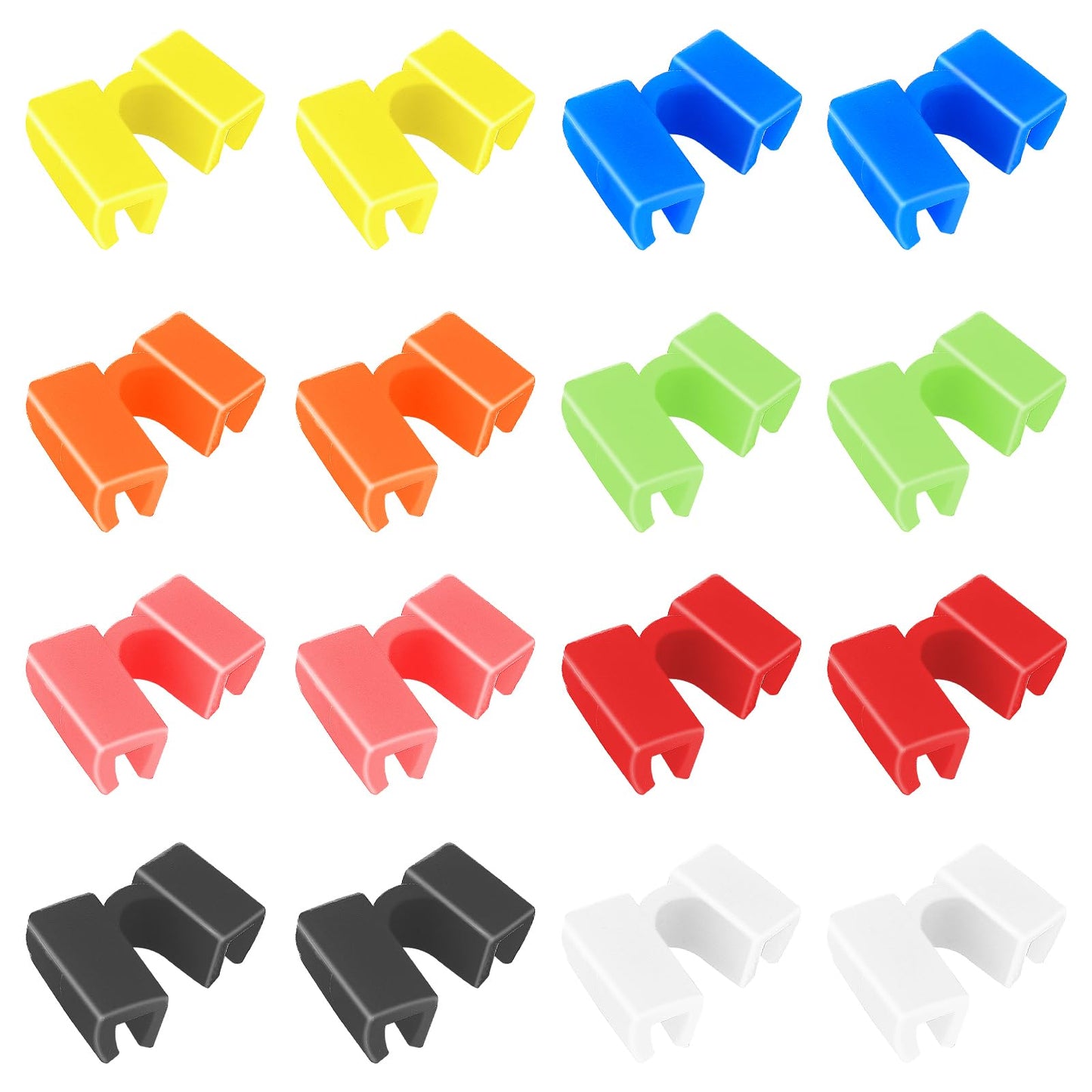 simarro Reusable Chopstick Helpers, 8/16 Pairs Non-Slippery Training Chopstick Hinges Connector Heat Resistant Chopsticks Holder with Clip for Adults Kids with Chinese Japanese Korean Food(16-Color)