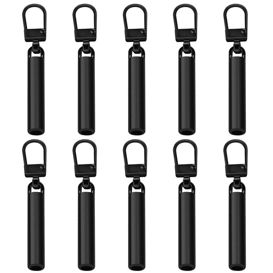 simarro 10 Pcs Zipper Pull Replacement, Detachable Zipper Repair Kit Zipper Head, Upgraded Heavy Duty Zipper Repair for Clothing Jackets Boots Purse Luggage (Black)