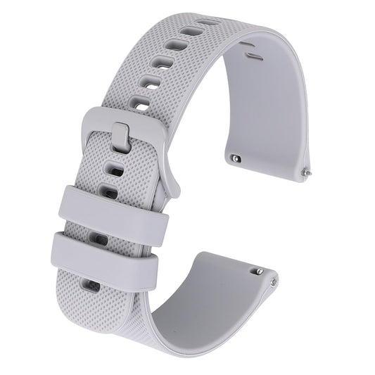 Andibro Silicone Watch Bands, Quick Release Watch Straps Waterproof Sport Watchbands Soft Rubber Replacement Straps with Metal Buckle for Men Women (20mm, Grey)