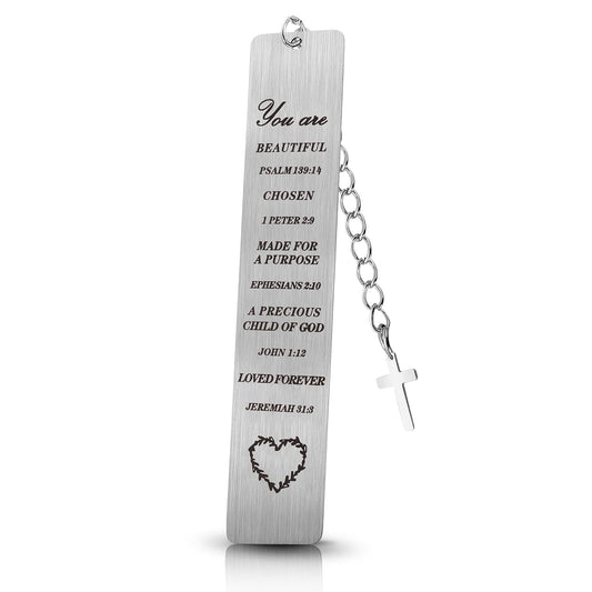 Christian Bookmark Inspirational Bible Verse Bookmark for Girl Book Lovers for Friend Sister Baptism Religious Church Gifts