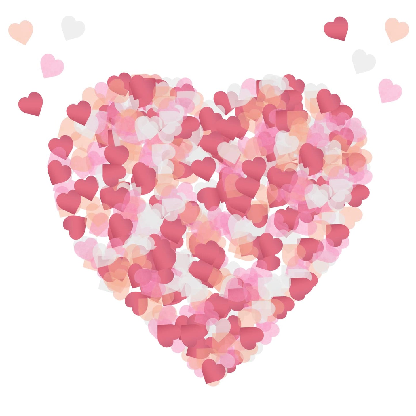 Molain 6000 Pieces Paper Confetti, 2.5 cm Table Confetti Glitter Heart Shape Tissue Confetti for Wedding Valentine's Day Birthday Party Balloon Decorations (Rose Gold)