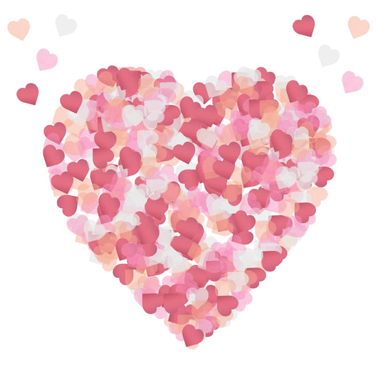 Molain 6000 Pieces Paper Confetti, 2.5 cm Table Confetti Glitter Heart Shape Tissue Confetti for Wedding Valentine's Day Birthday Party Balloon Decorations (Rose Gold)