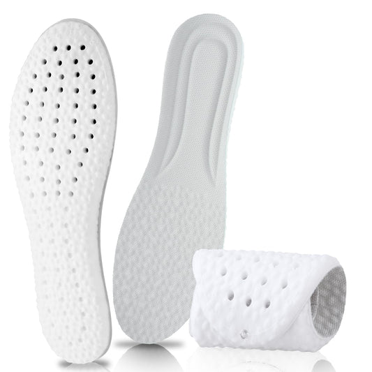 Amaxiu Memory Foam Shoe Insole, Shock Absorption Sports Inserts Anti-Slip Cropable Insoles Arch Support Orthotic Insoles Soft Elastic Insoles for Men Women