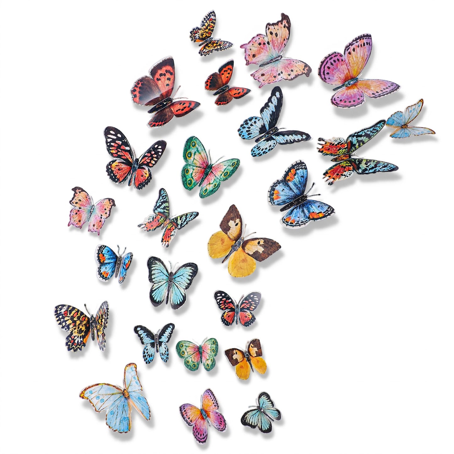 GEEHUA 36PCS Butterflies Wall Sticker, 3D Butterflies Butterfly Wall Decoration Butterflys Stickers 3D Butterfly Decoration Girls Room Walls Decals for Bedroom Wedding Cake Party Flower Decor