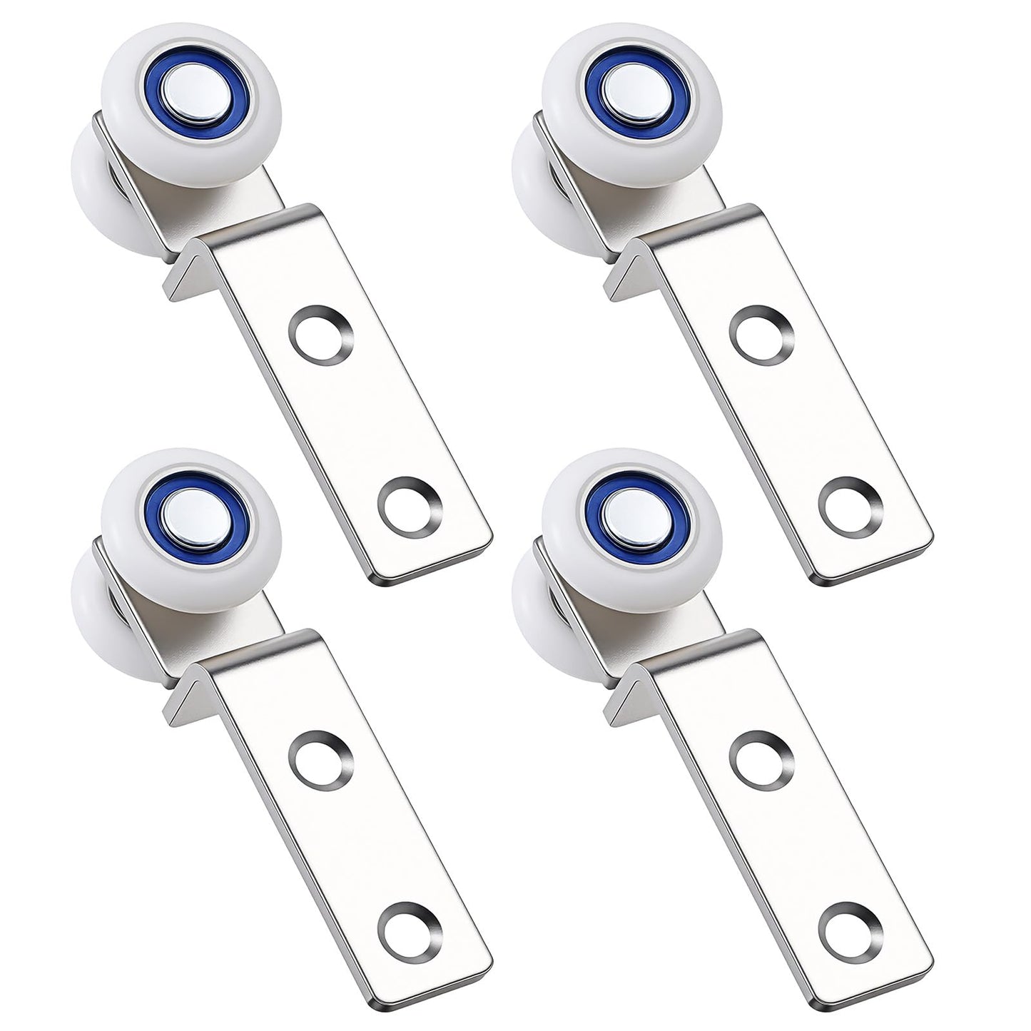 WJIAAA Roller Curtain Roller for Sliding Doors, Runners for Sliding Doors, Track Rail with Rollers, Sliding Door, Angle Mounting, Pack of 2, 20 mm