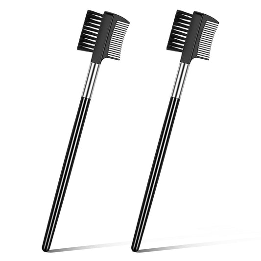 JJUNW 10PCS Eyebrow Brush and Comb, Eyelash Comb Separator, Eyelash Brush Comb Set Portable Spoolie Brushes for Eyelash Extensions