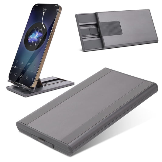 Giantree Metal Foldable Phone Stand, Adjustable Cell Phone Stand Phone Holder Portable Phone Stand Travel Compatible with Most Smartphones Tablets