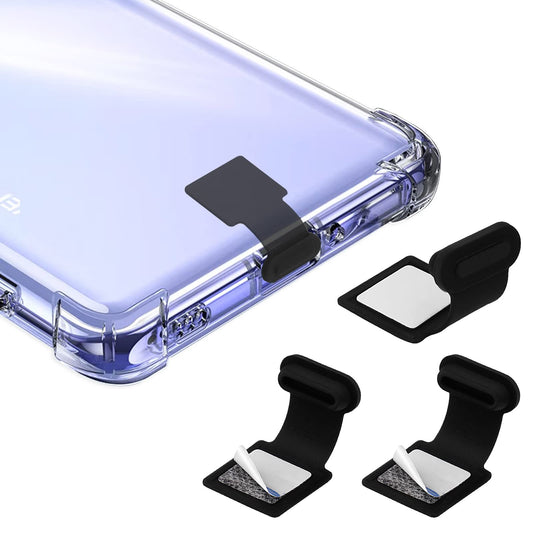 Molain 3 Pcs USB Type C Dust Cover Caps, Anti Dust USB C Port Charging Protection Stopper with Anti Lost Adhesive Stickers Silicone Type-C Port Protector Compatible with Laptop Smartphone Headphone