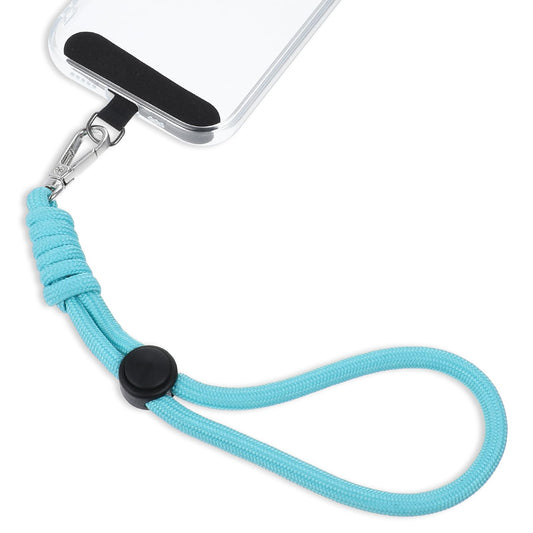 HJZHII Mobile Phone Chain Short, Universal Mobile Phone Chain, Adjustable Hand Strap, Mobile Phone Chain, Mobile Phone Strap, Adjustable for Wrist Most Phones, Anti-Loss with Ultra Thin Patch (Blue)